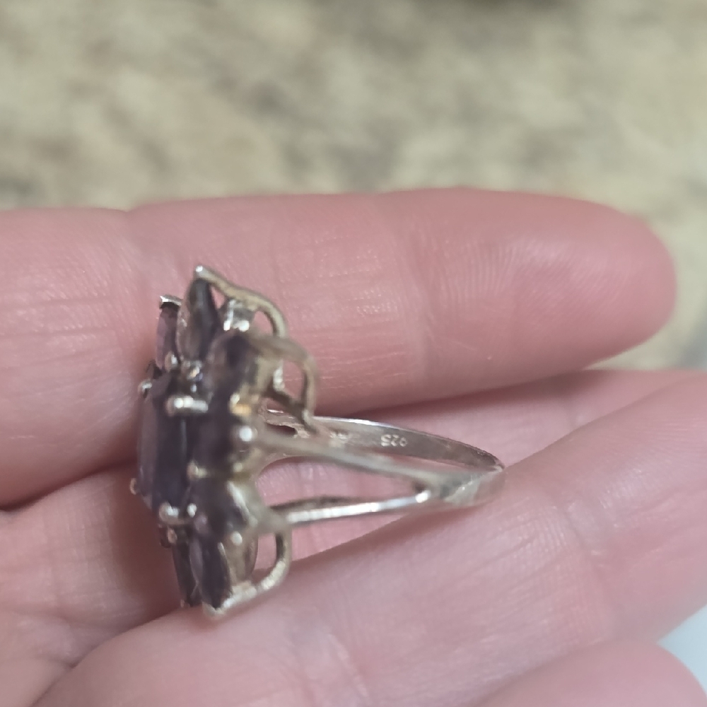 Stunning Silver and Blue Gemstone Ring‎ - Picture 12 of 13